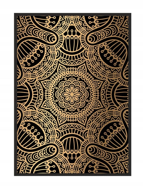 TAVELAFFIST I RAM 53x73 cm Guld P1023