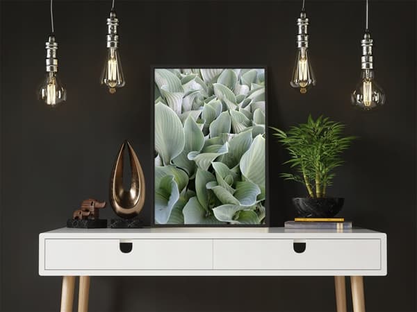 TAVELAFFIST I RAM 53x73 cm Löv P1039