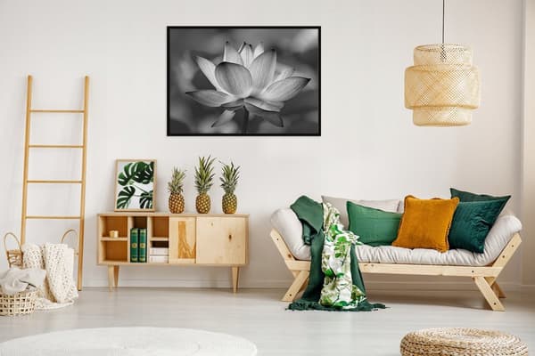 TAVELAFFIST I RAM 53x73 cm Blomma P1043