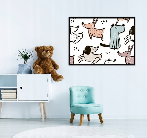 POSTER I RAM 33x43 cm Hundar PD229
