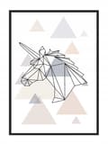 Miniatyrbild 1 av 5: POSTER I RAM A4 cm Enhörning PD288