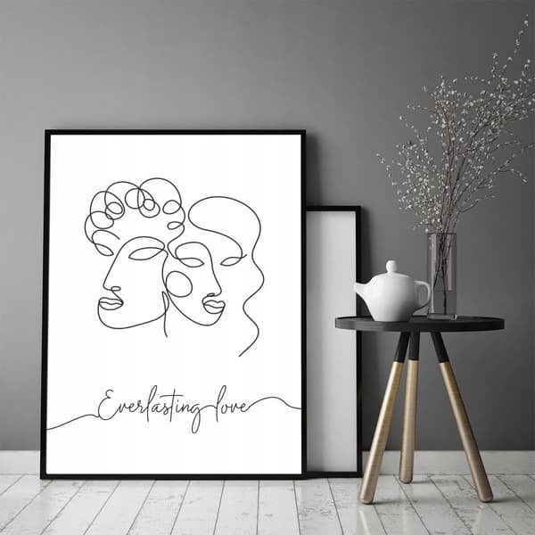 POSTER I RAM 53x73 cm Kärlek Alla hjärtans dag P740
