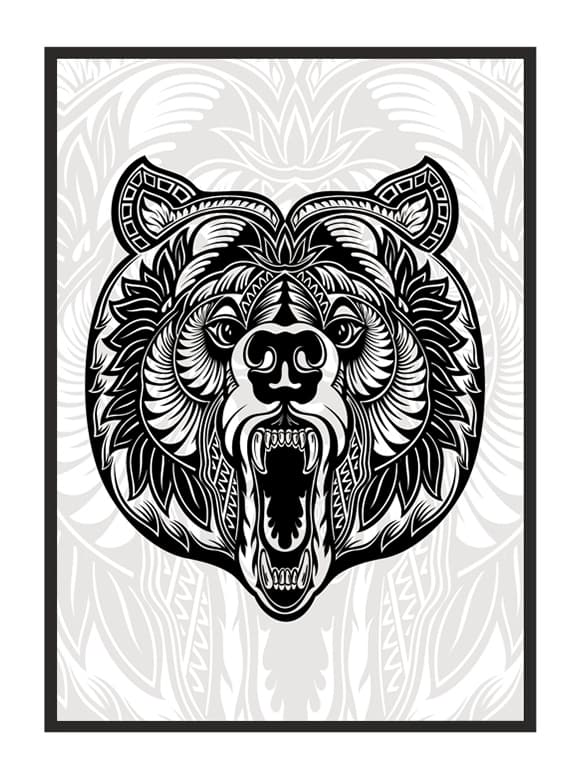 KEHYSJULISTE 53x73 cm Teddy Bear Tribal P590