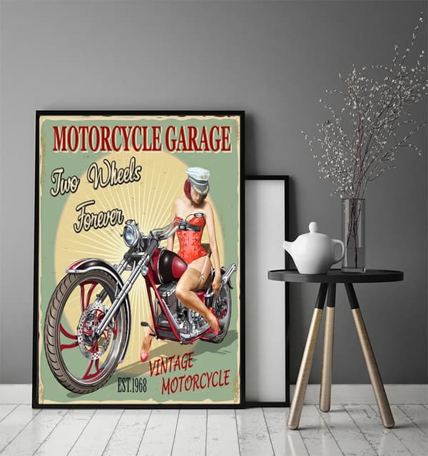 KUVAPUOLISTE KEHYISSÄ 53x73 cm Garage Pinup P1846