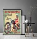 Pikkukuva 4 / 4: KUVAPUOLISTE KEHYISSÄ 53x73 cm Garage Pinup P1846