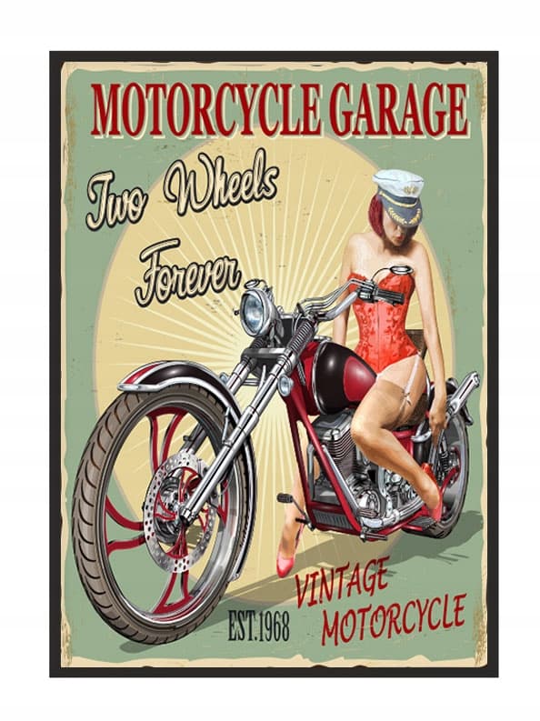 KUVAPUOLISTE KEHYISSÄ 53x73 cm Garage Pinup P1846