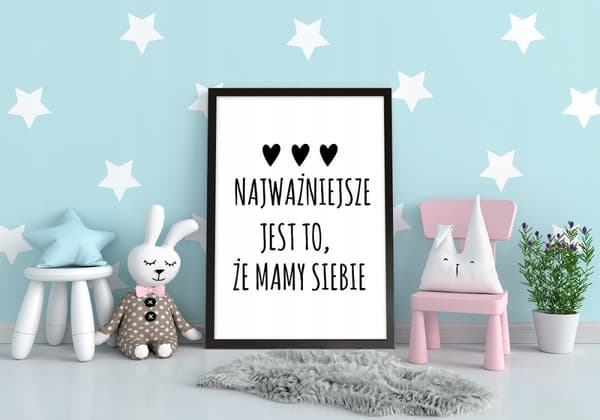 TAVELAFFIST I RAM 33x43 cm Familj P036