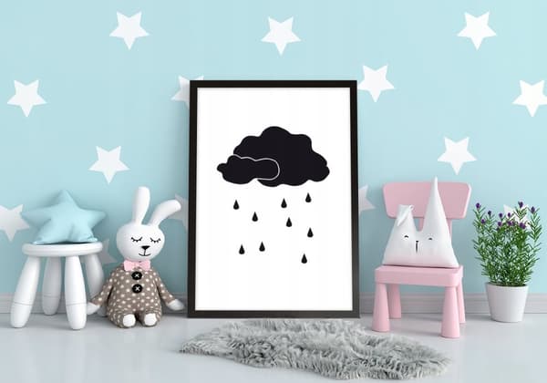 POSTER I RAM 33x43 cm Moln P016