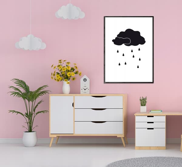 POSTER I RAM 33x43 cm Moln P016