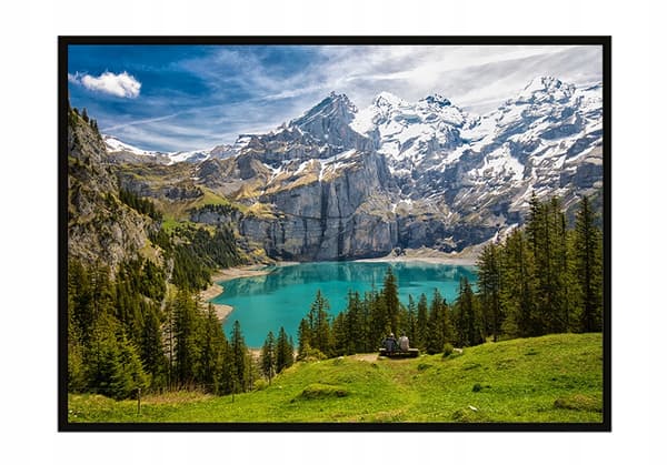 BILLEDPOKATER I RAMME 53x73 cm Schweiz P931
