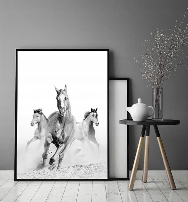KUVAPUOLISTE KEHYISSÄ 53x73 cm Hevoset P927