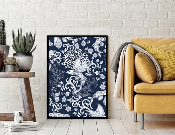 POSTER I RAM 53x73 cm Fisk P860