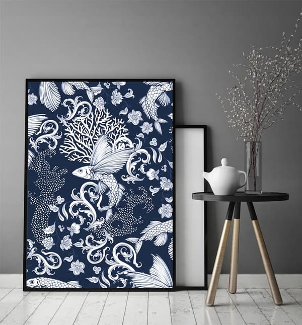POSTER I RAM 53x73 cm Fisk P860