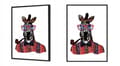 Miniatyrbild 4 av 4: TAVELAFFIST I RAM 33x43 cm Herr Giraff P837