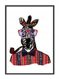 Miniatyrbild 1 av 4: TAVELAFFIST I RAM 33x43 cm Herr Giraff P837