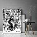 Miniatyrbild 3 av 4: POSTER I RAM 53x73 cm Cykel P812