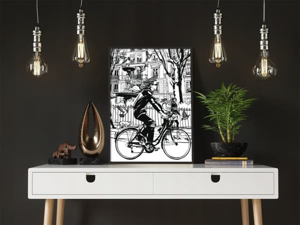 POSTER I RAM 53x73 cm Cykel P812