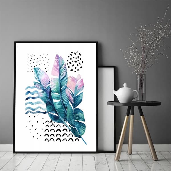 POSTER I RAM 53x73 cm Fjädrar P803