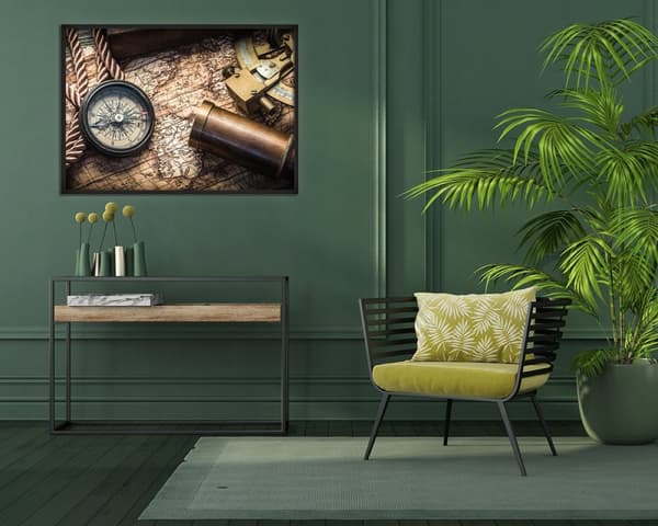 BILLEDPOKATER I RAMME 53x73 cm Kompas P790
