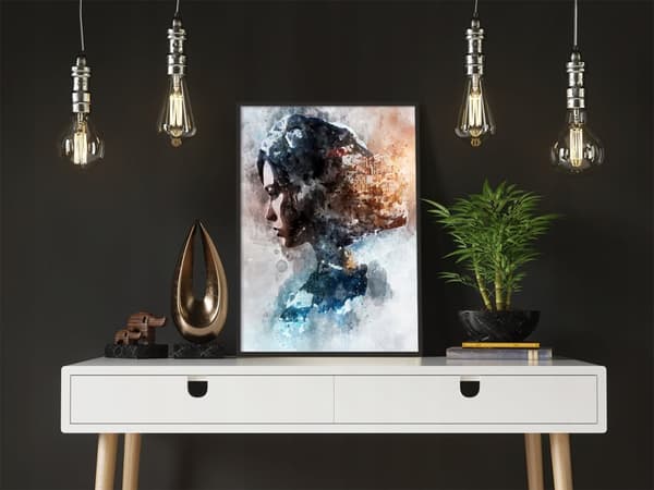 TAVELAFFIST I RAM 53x73 cm Flicka P769