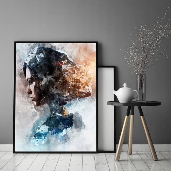 TAVELAFFIST I RAM 53x73 cm Flicka P769