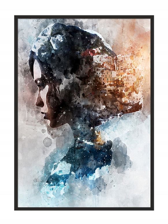 TAVELAFFIST I RAM 53x73 cm Flicka P769