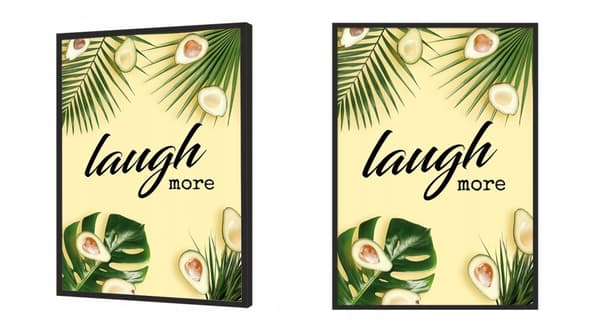 BILLEDPOKATER I RAMME 53x73 cm Laugh P784