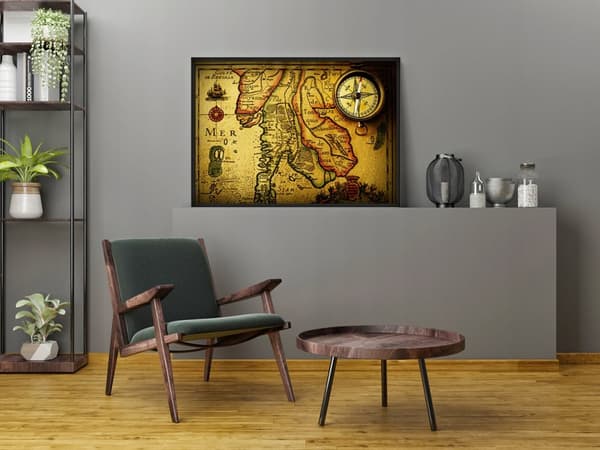 TAVELAFFIST I RAM 53x73 cm Karta P745