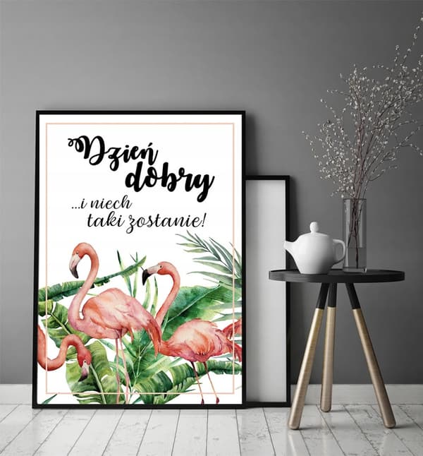 KUVAPUOLISTE KEHYISSÄ 43x33 cm Flamingot P706