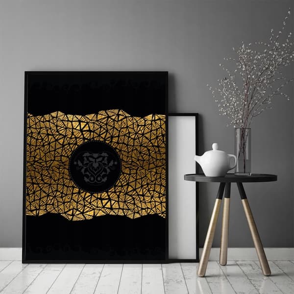 KUVAPUOLISTE KEHYISSÄ 43x33 cm Kulta P697