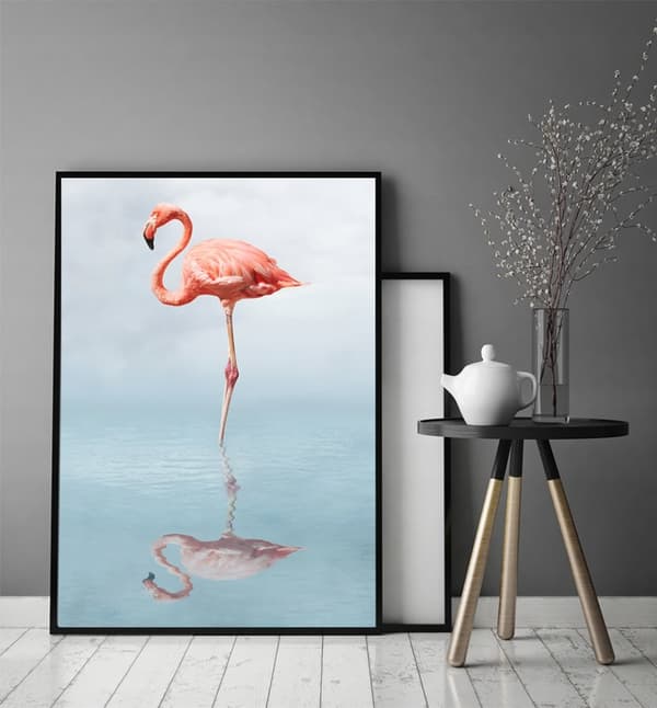 KUVAPUOLISTE KEHYISSÄ 43x33 cm Flamingo P687
