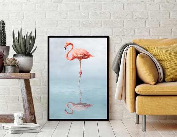 KUVAPUOLISTE KEHYISSÄ 43x33 cm Flamingo P687