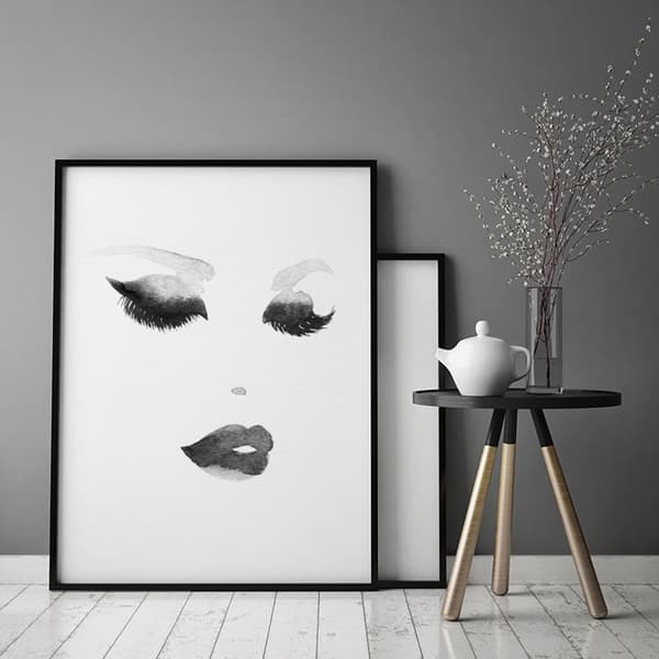 BILLEDPOKATER I RAMME 53x73 cm Ansigt 5 P536