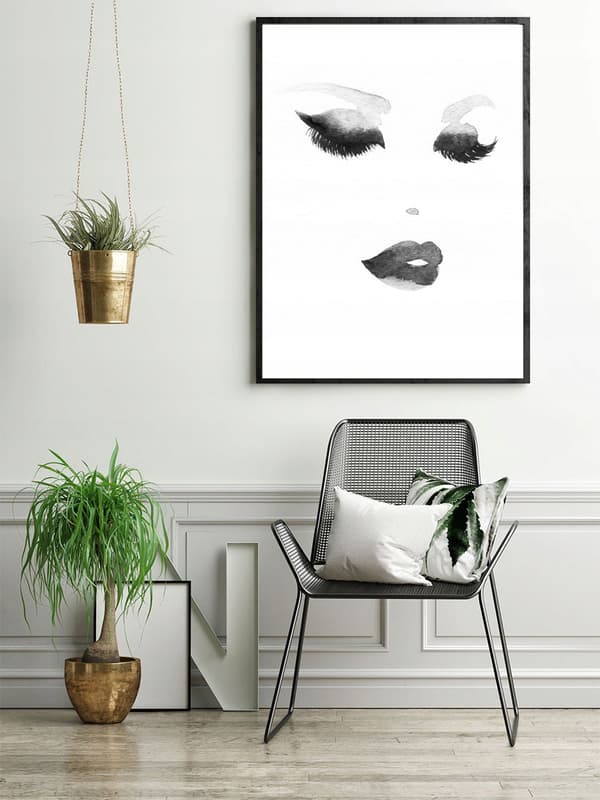 BILLEDPOKATER I RAMME 53x73 cm Ansigt 5 P536