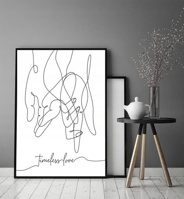 BILLEDPOKATER I RAMME 53x73 cm Kærlighed Valentinsdag P655