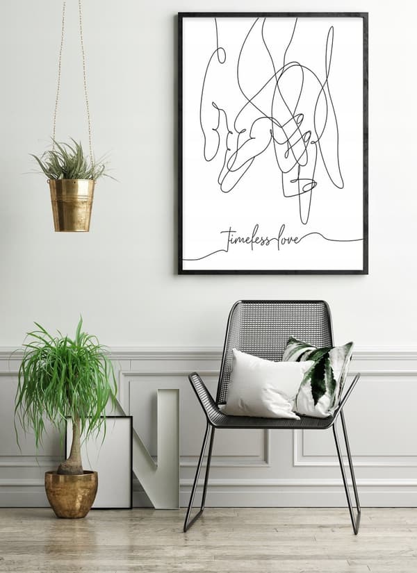 BILLEDPOKATER I RAMME 53x73 cm Kærlighed Valentinsdag P655