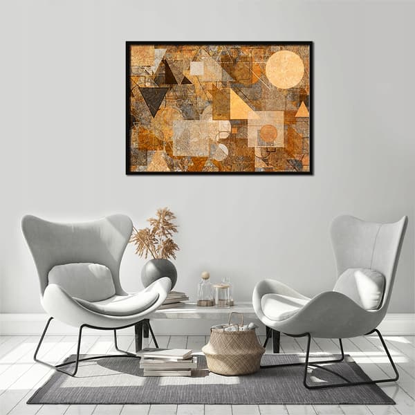 BILLEDPOKATER I RAMME 43x33 cm Geometri P618