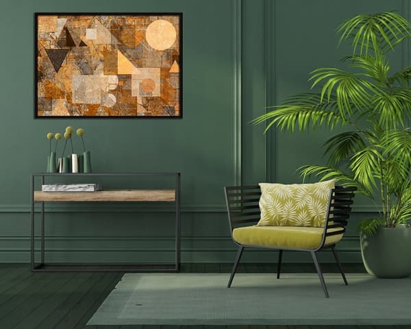 BILLEDPOKATER I RAMME 43x33 cm Geometri P618
