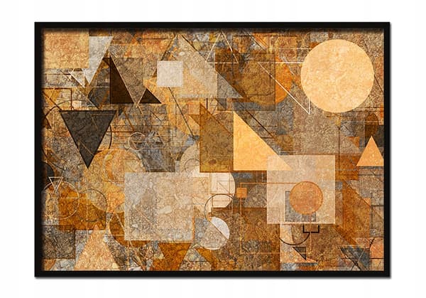 BILLEDPOKATER I RAMME 43x33 cm Geometri P618