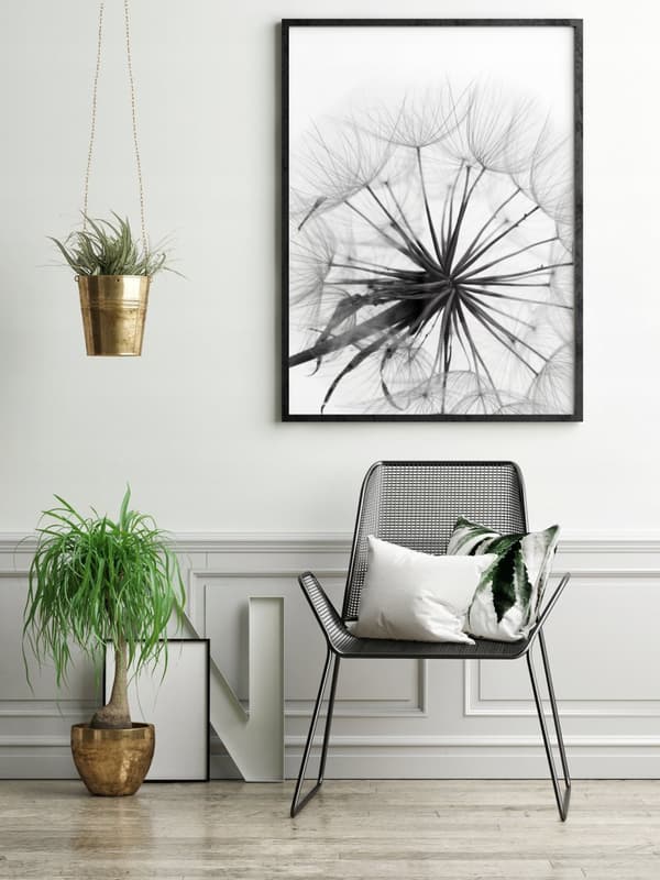TAVELT, POSTER I RAM 33x43 cm Maskros P505