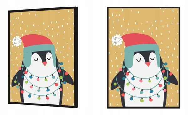 KUVAPUOLISTE KEHYISSÄ 33x43 cm Penguin Winter PD311