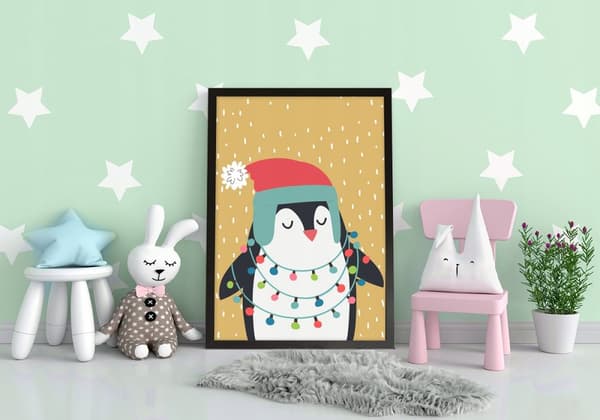KUVAPUOLISTE KEHYISSÄ 33x43 cm Penguin Winter PD311