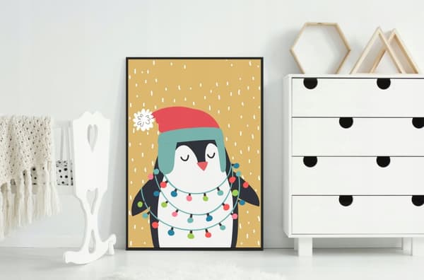 KUVAPUOLISTE KEHYISSÄ 33x43 cm Penguin Winter PD311