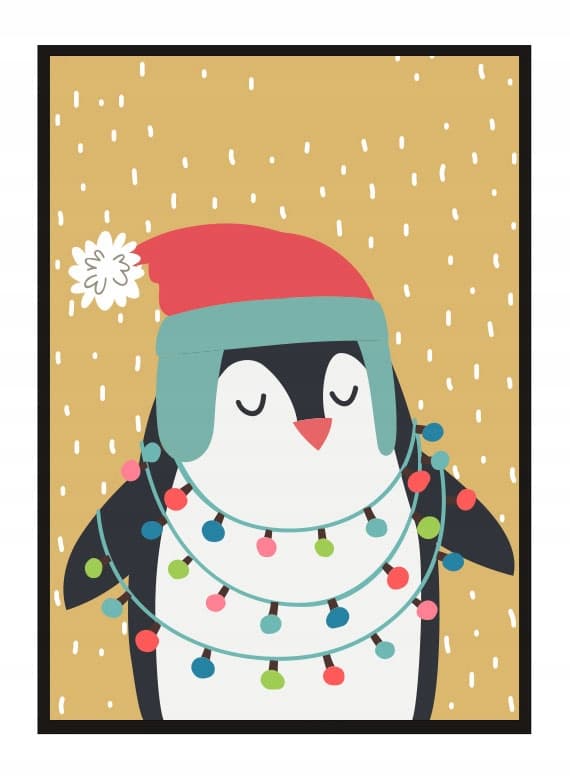 KUVAPUOLISTE KEHYISSÄ 33x43 cm Penguin Winter PD311