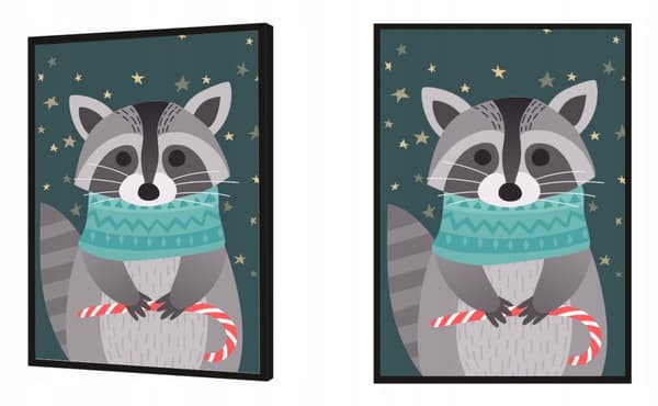 KUVAPOSTERI KEHYISSÄ 33x43 cm Raccoon Winter PD305