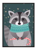 Pikkukuva 1 / 4: KUVAPOSTERI KEHYISSÄ 33x43 cm Raccoon Winter PD305