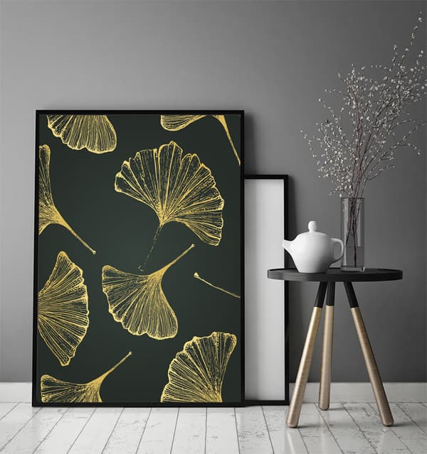 TAVELAFFIST I RAM 53x73 cm Guld P1878