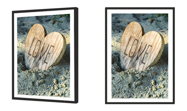 BILLEDPOKATER I RAMME 53x73 cm Kærlighed Valentinsdag P2107
