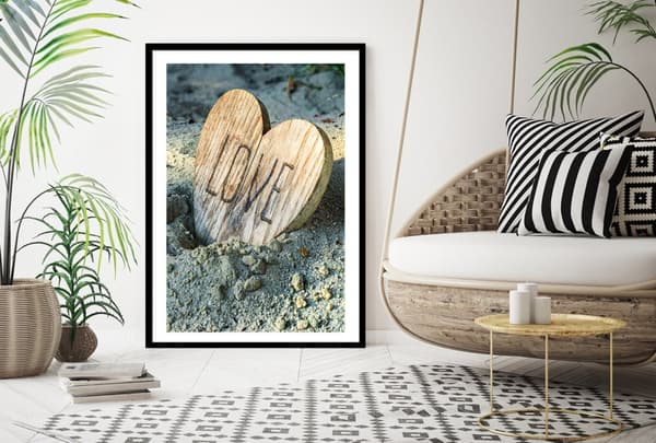BILLEDPOKATER I RAMME 53x73 cm Kærlighed Valentinsdag P2107
