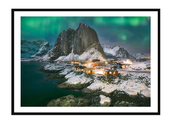 BILLEDPOKATER I RAMME 53x73 cm Norge P2281